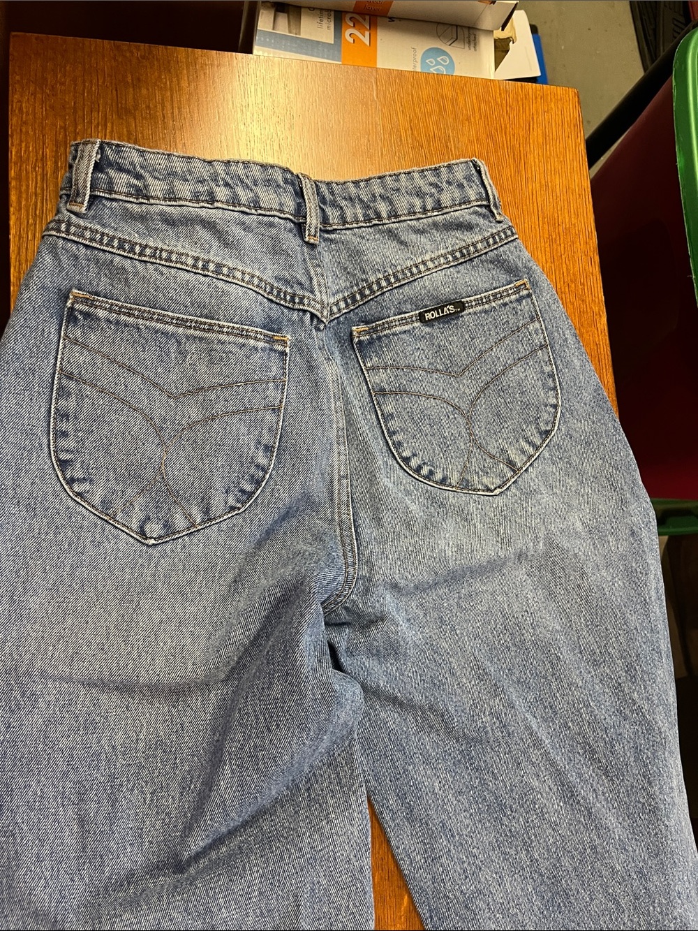 ROLLA'S Super High-Rise 80’s Ballon Leg Jeans in Light Blue Wash size 27 - Picture 7 of 7